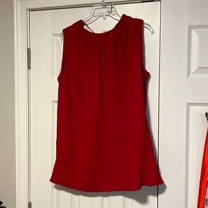 Marni dark red crepe sleeveless top 12/44